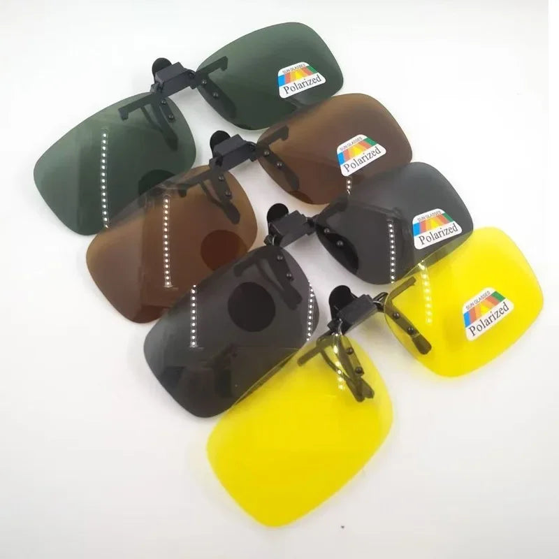 4pcs Polarized Sunglasses Clips for Eyeglasses UV400 Outdoor Shades Driving