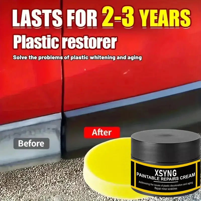 Car Leather & Plastic Refurbishment Cream - Scratch Repair & Restorer
