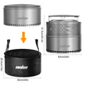 19-Inch Smokeless Fire Pit with Carry Bag - Portable Stainless Steel Camping Stove