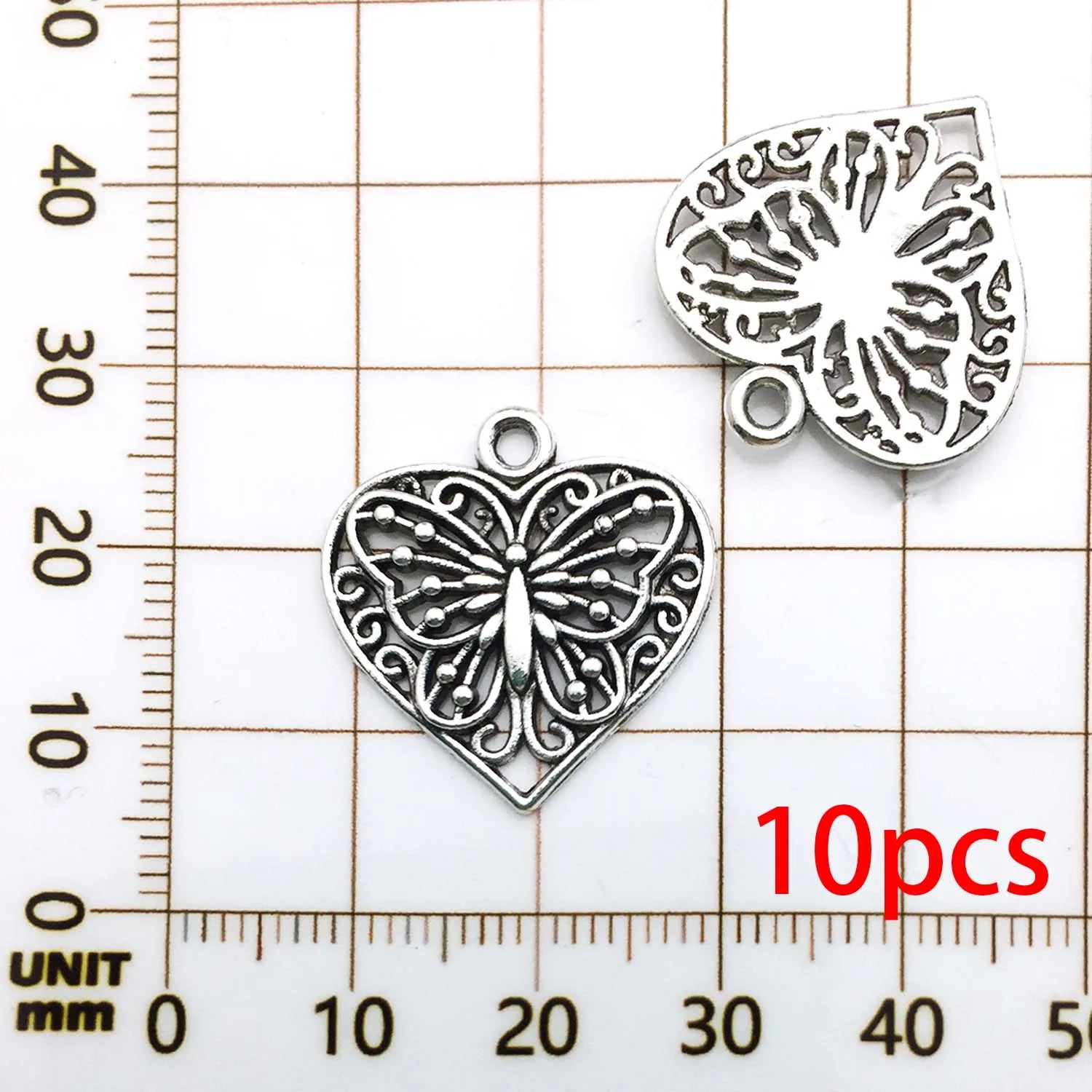 10/12pcs Hollow Moth Butterfly Charms for Jewelry Making DIY Accessories