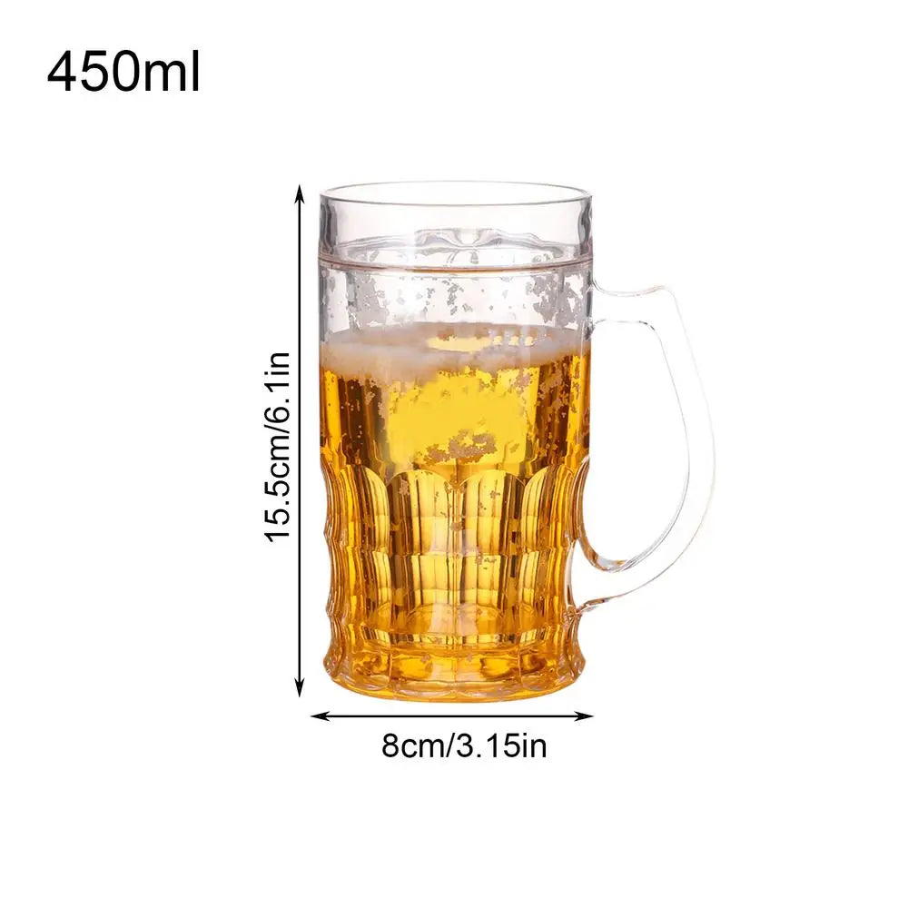 Fake Beer Mug 450ml Realistic Handle Prank Toy for Parties & Gags