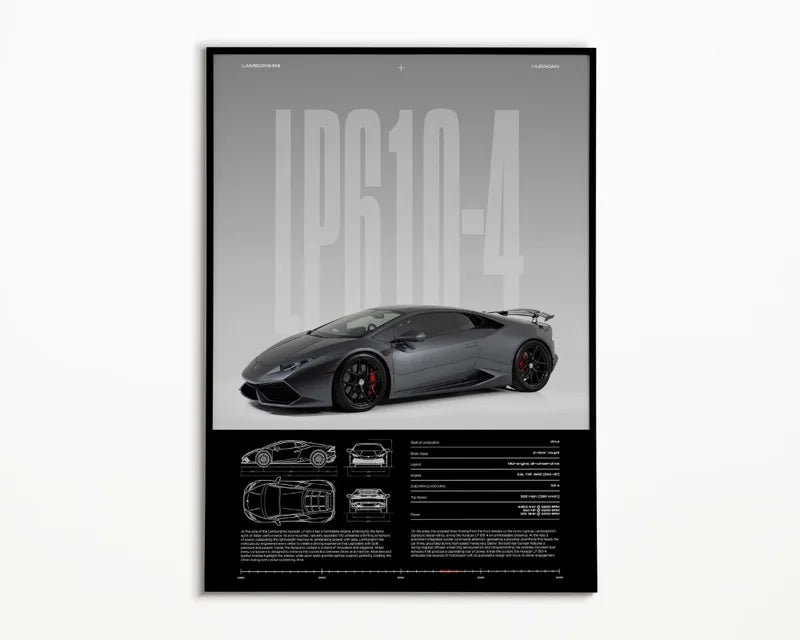 Classic Car Wall Art Canvas Print – Modern Automotive Home Decor