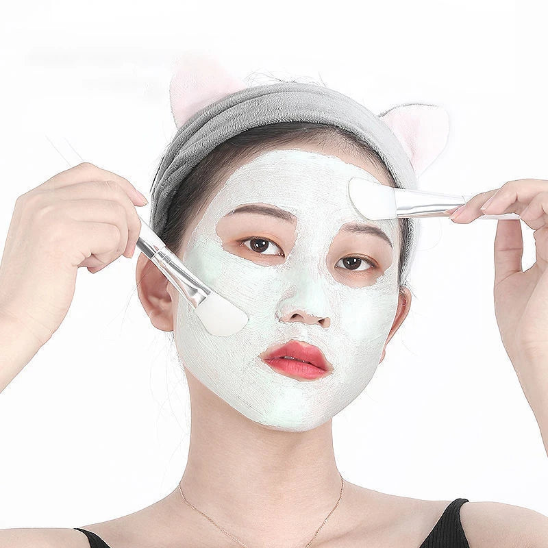 Silicone Facial Mask Brush Set - Makeup & Skincare Application Tools