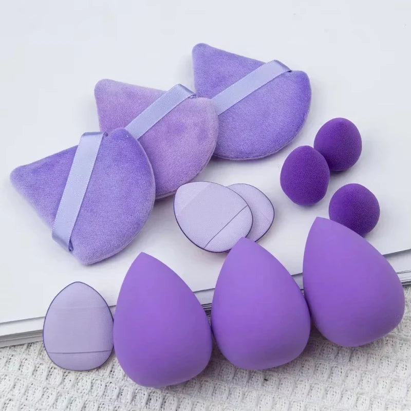 12-Piece Multi-Purpose Makeup Sponge Set for Liquid, Cream, and Powder Foundation