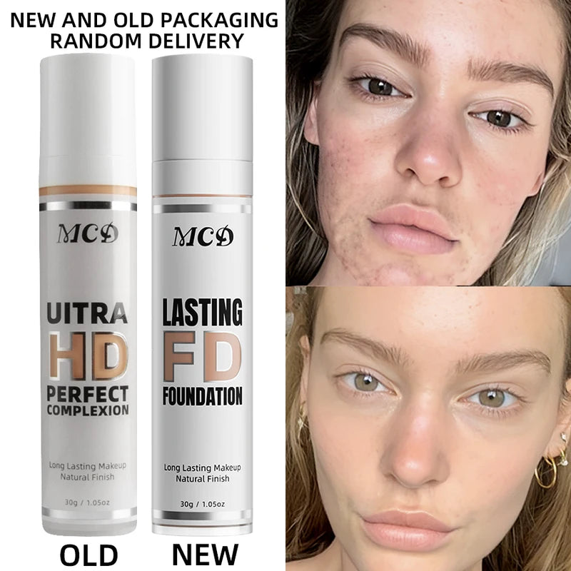 Full Coverage Liquid Concealer Foundation - Natural Matte Face Makeup 30g