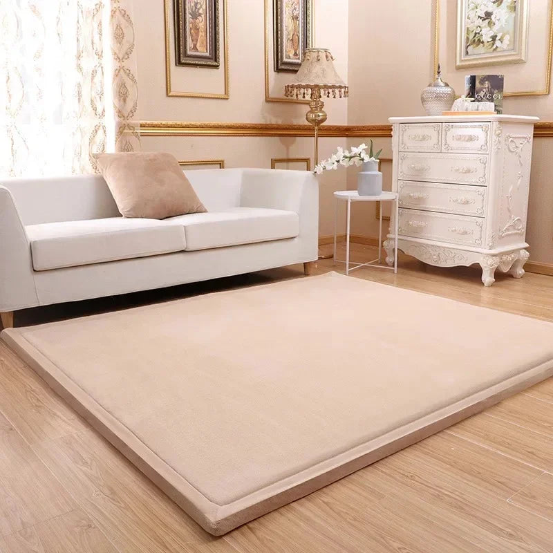 Soft Rectangular Carpet for Living Room and Nursery Play Area – Anti-Fall Baby Crawling Mat
