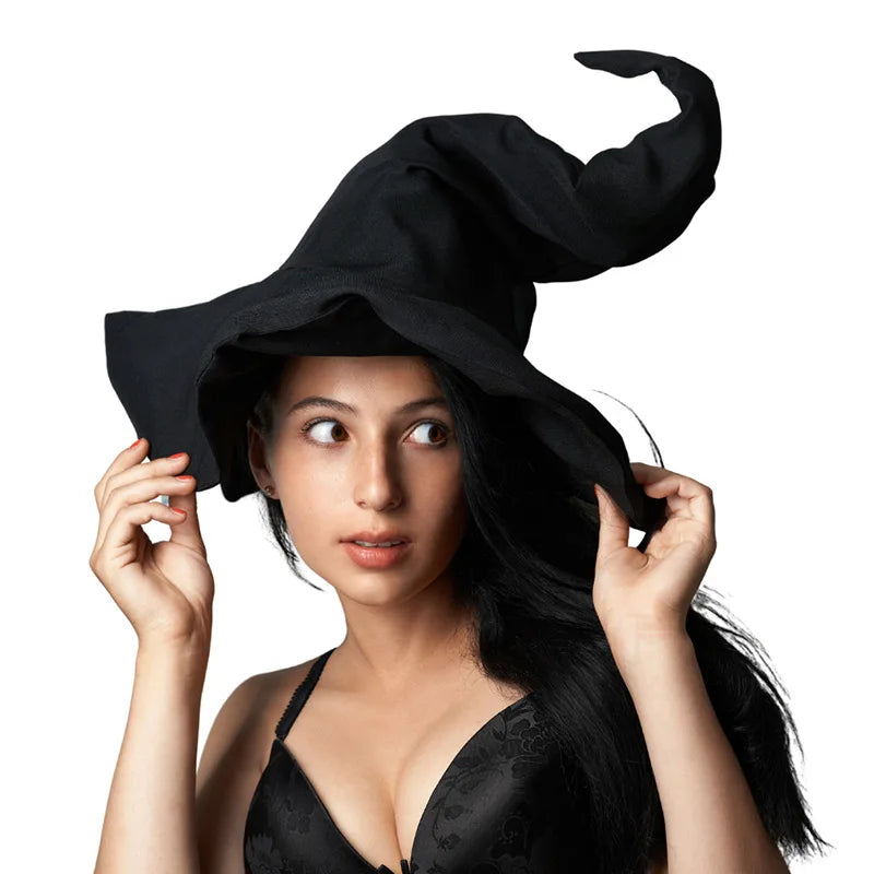 Halloween Felt Witch Twist Hat - Cosplay, Party, Home Decor, Festival Accessory