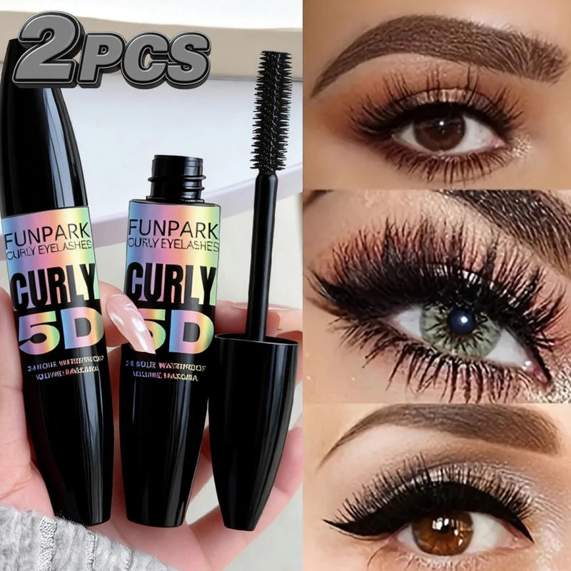Waterproof 5D Eyelash Mascara - Long Lasting Curl & Volume for Women