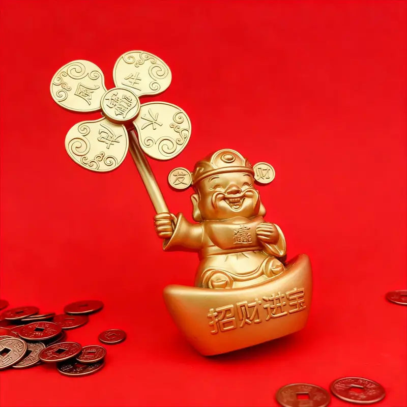 Fengsheng Wealth God Ornament for Home Office Decor - Lucky Feng Shui Talisman