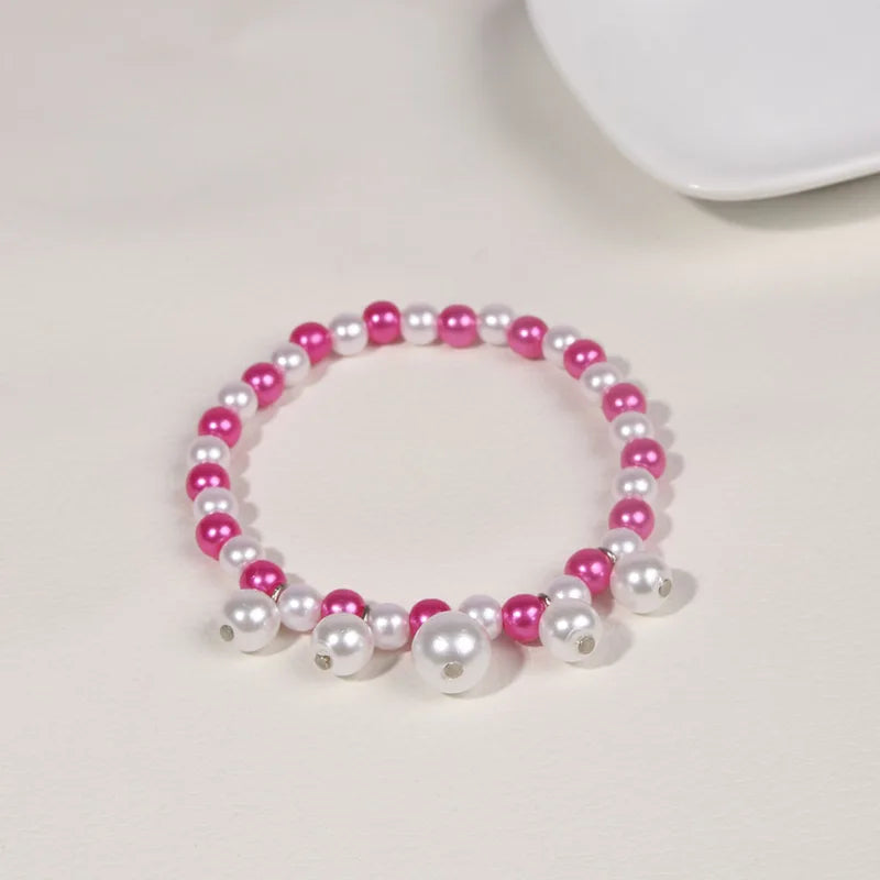 Anime Ladybug & Cat Noir Awakening Bracelet Pink Pearls for Women Jewelry Gift