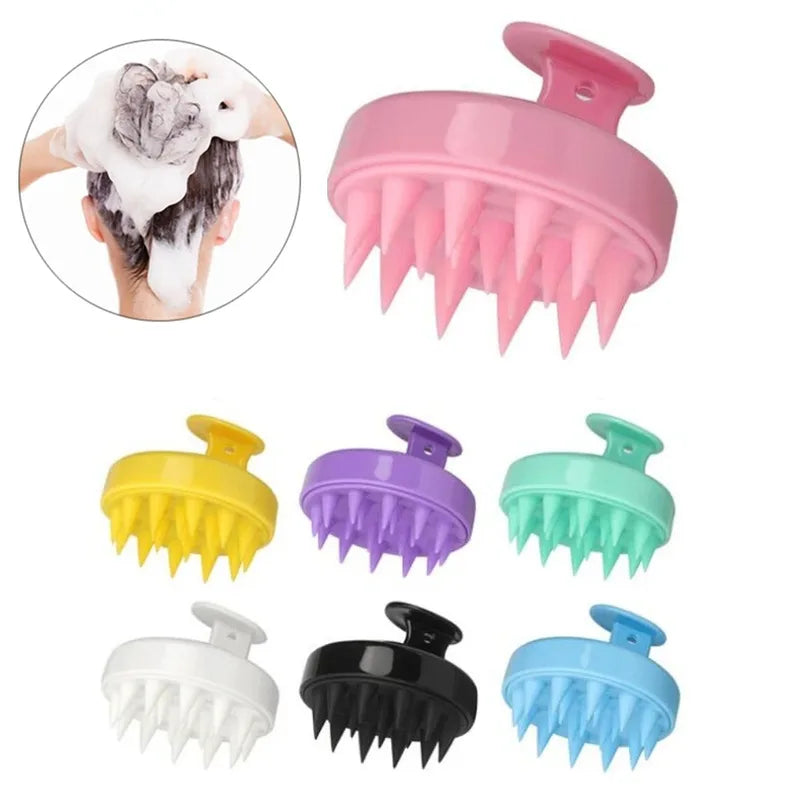 Dual-Sided Silicone Bath Brush Set with Long Handle for Exfoliating & Massage