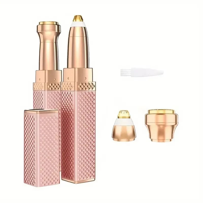Women's 2-in-1 Electric Hair Removal & Eyebrow Trimmer Device with LED Light
