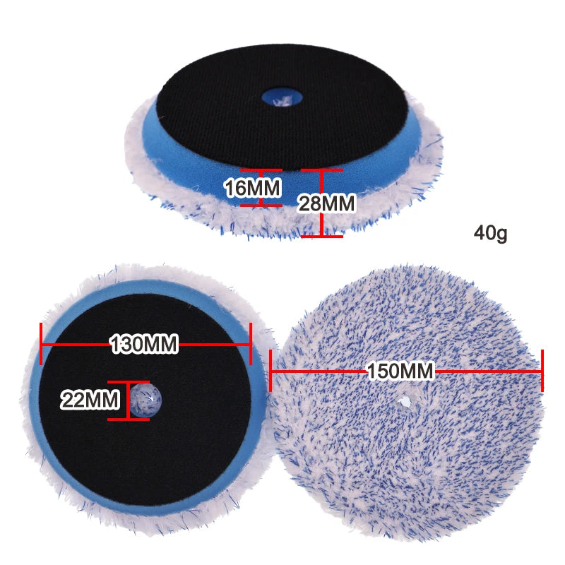 Microfiber Finishing Disc Pack for Car Detailing - 3/5/1 Pieces, 5 Inch Polishing Pads