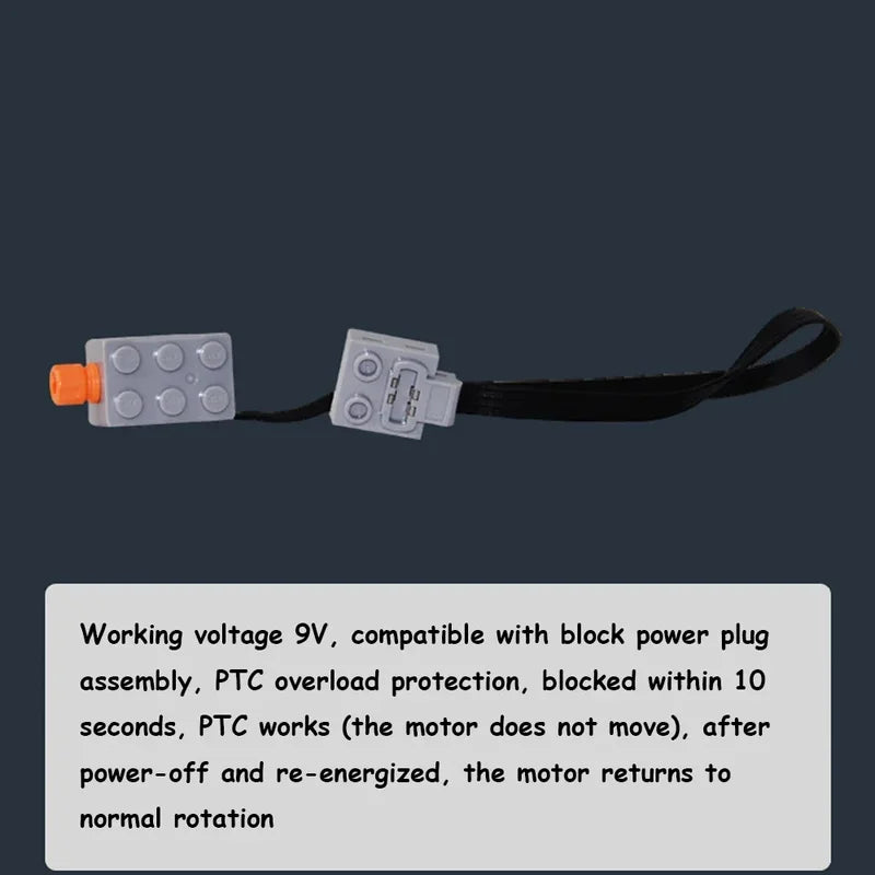 Mini Power Motor for Building Blocks - Compatible with Lego, 24x16mm, 1/2/4pcs