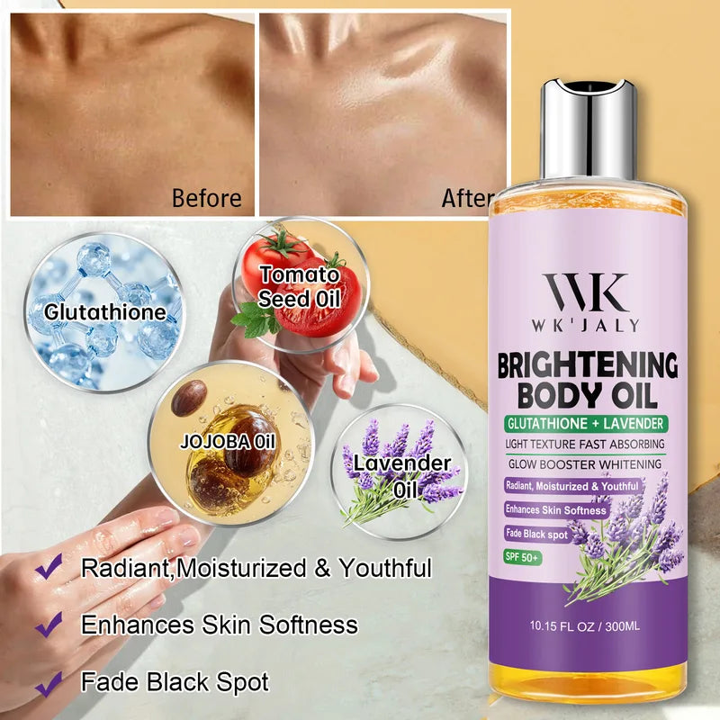 Deep Moisturizing Body Oil for Dark Skin - Hydrating & Spot Reduction