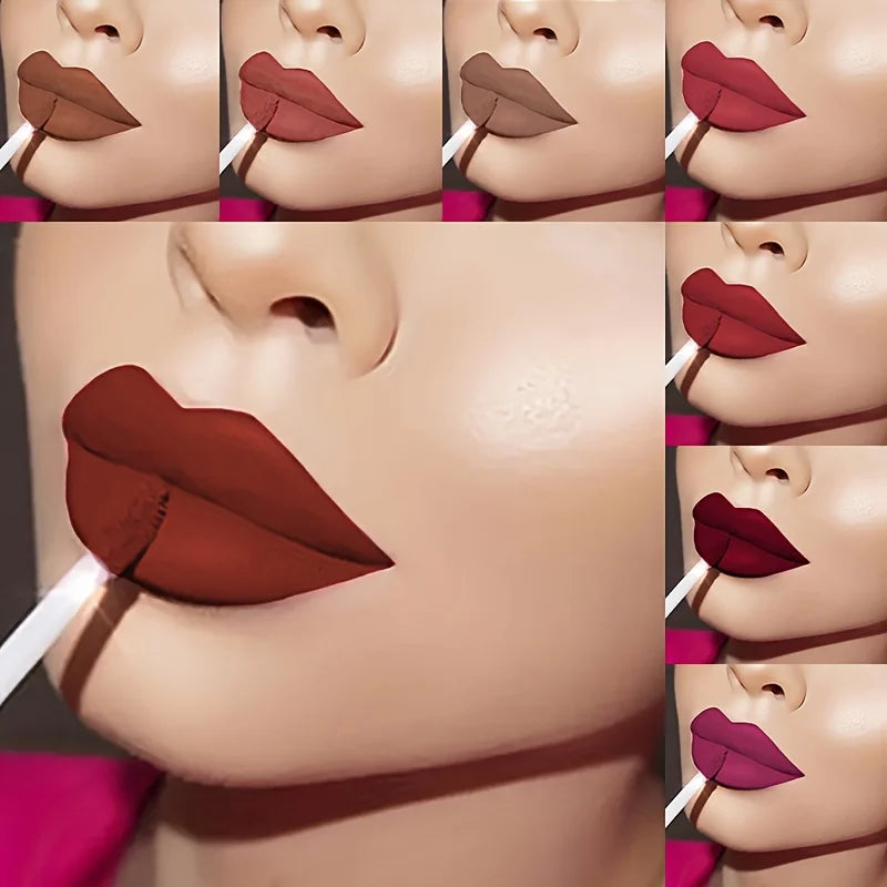 High Pigmented Matte Lip Glaze - Long-Lasting Smudge Proof Liquid Lipstick for Makeup