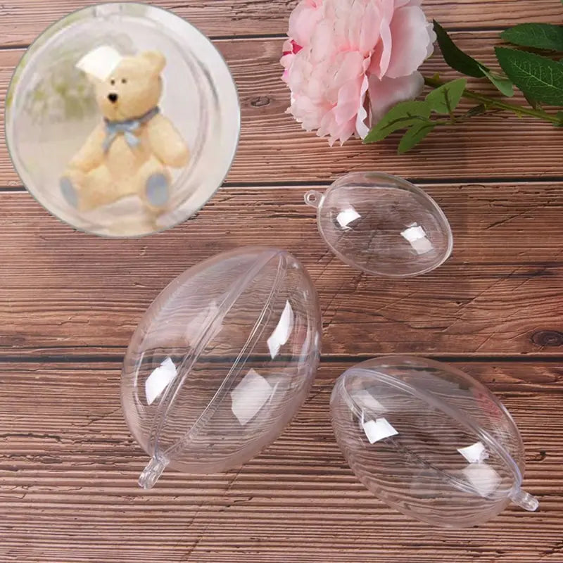 5PCS Easter Egg Party Supplies Plastic Hollow Hanging Favors Candy Box Home Decor