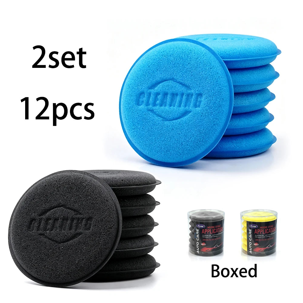Car Wax Applicator Pads 6 Pack - High-Density Foam Polishing Sponges for Vehicle Detailing