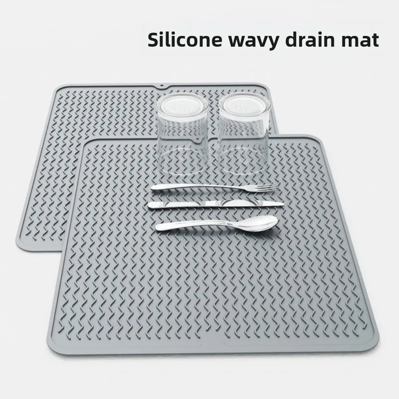 Extra Large Non Slip Silicone Kitchen Drying Mat Heatproof Countertop Protector