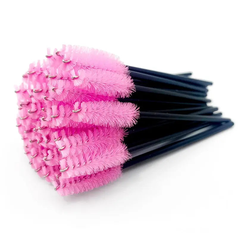 Disposable Eyelash & Eyebrow Brush Wands Set of 5/25/50 - Cosmetic Applicators
