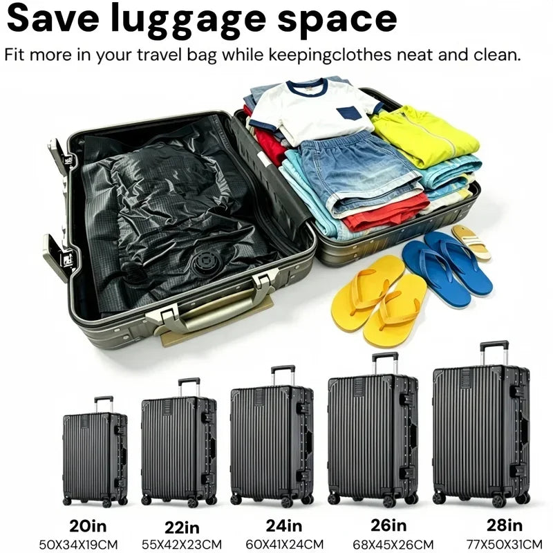 Travel Suitcase Vacuum Compression Storage Bags Waterproof Luggage Organizer