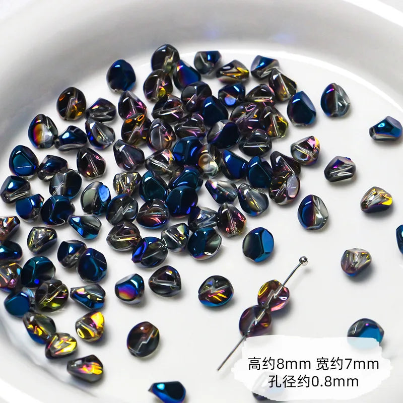 Glass Crystal Beads 8mm WaterDrop Shape Spacer Beads for Jewelry Making - Mixed Colors, 30Pcs