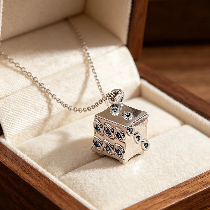 Jujutsu Kaisen Prison Realm Cube Necklace - Anime Satoru Gojo Eye Pendant Gift
