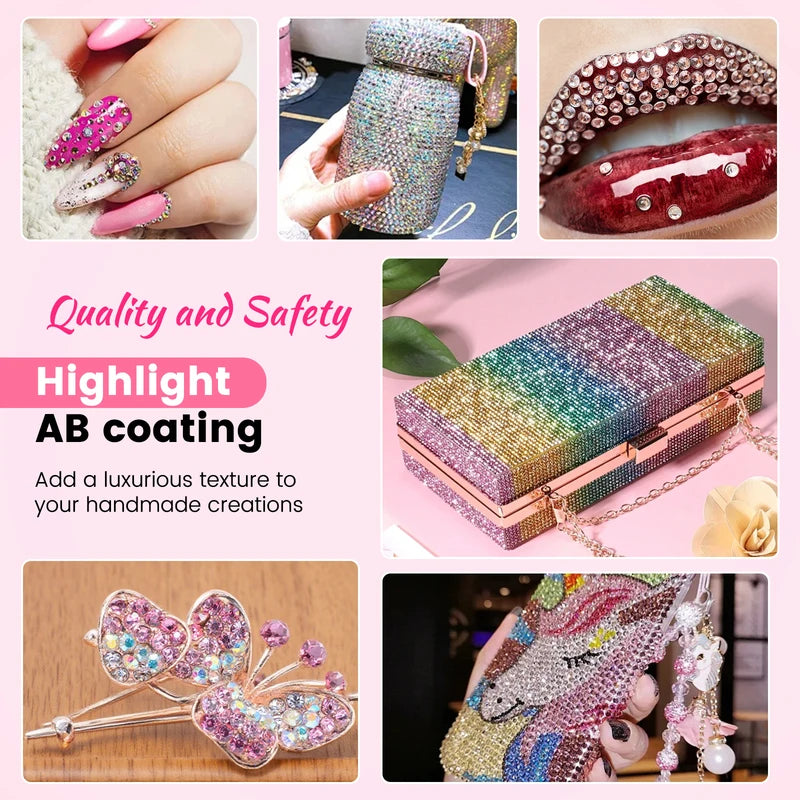 60/40 Colors Resin Jelly Rhinestones Kit for Nail Art & Crafting - Flatback Gems