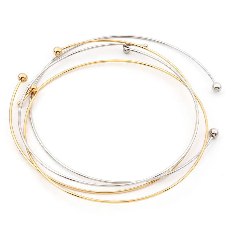 304 Stainless Steel Collar Neck Ring for Women DIY Jewelry Party Accessory 42cm