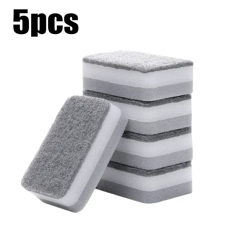 Reusable Multi-Layer Kitchen Cleaning Sponges - Dishwashing & Pot Scrubbing Pads