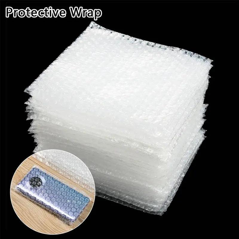 50PCS Clear Bubble Cushioning Bags - Shockproof Foam Packing Envelopes