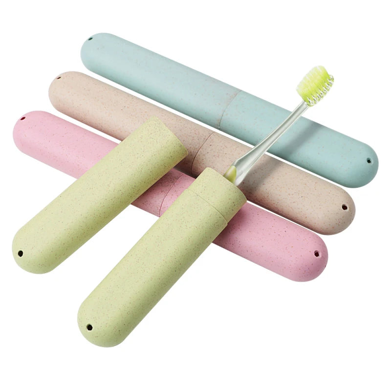 Portable Travel Toothbrush Holder with Cover for Camping Home School - Lightweight & Bacteria-Resistant