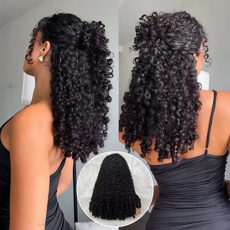 Burmese Curly Human Hair Wig 13x4 Lace Front Deep Wave Ready-to-Wear