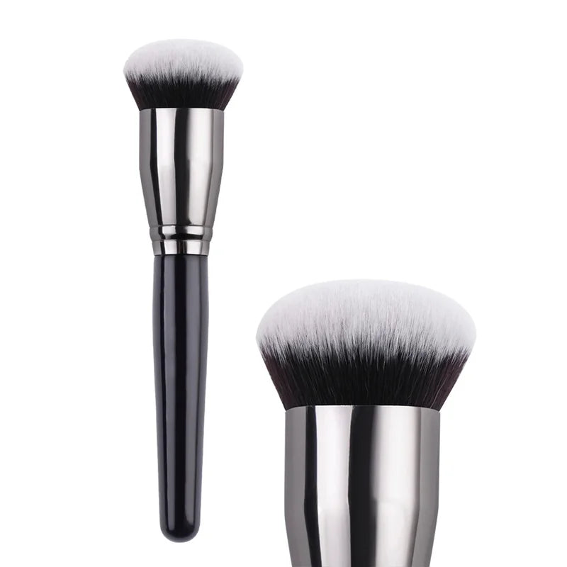 Black Makeup Foundation Brush Synthetic Face Buffing Tool for Cream & Powder
