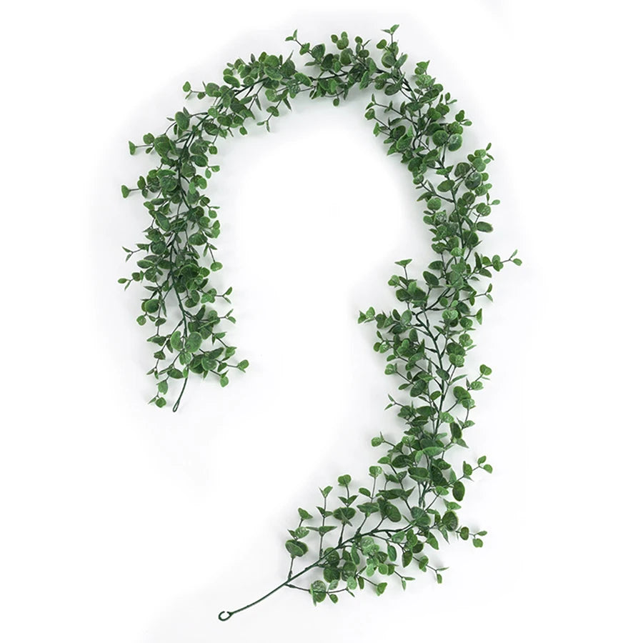 Artificial Ivy Hanging Eucalyptus Vine for Indoor Outdoor Garden Wall Decor - 180cm