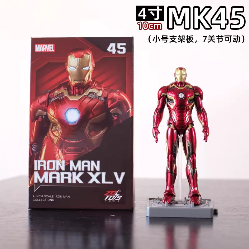 4-Inch Action Figure Set - Iron Man MK1-MK7 Collectible Toys for Kids