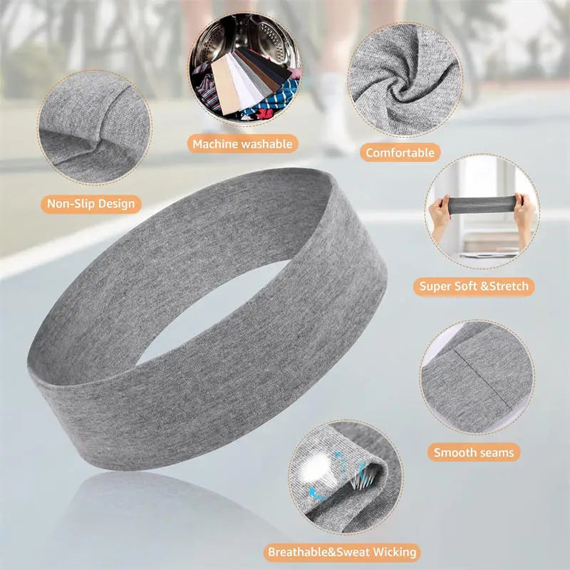 7 Pack Elastic Sports Headbands for Women Men Yoga Running Fitness Sweatbands