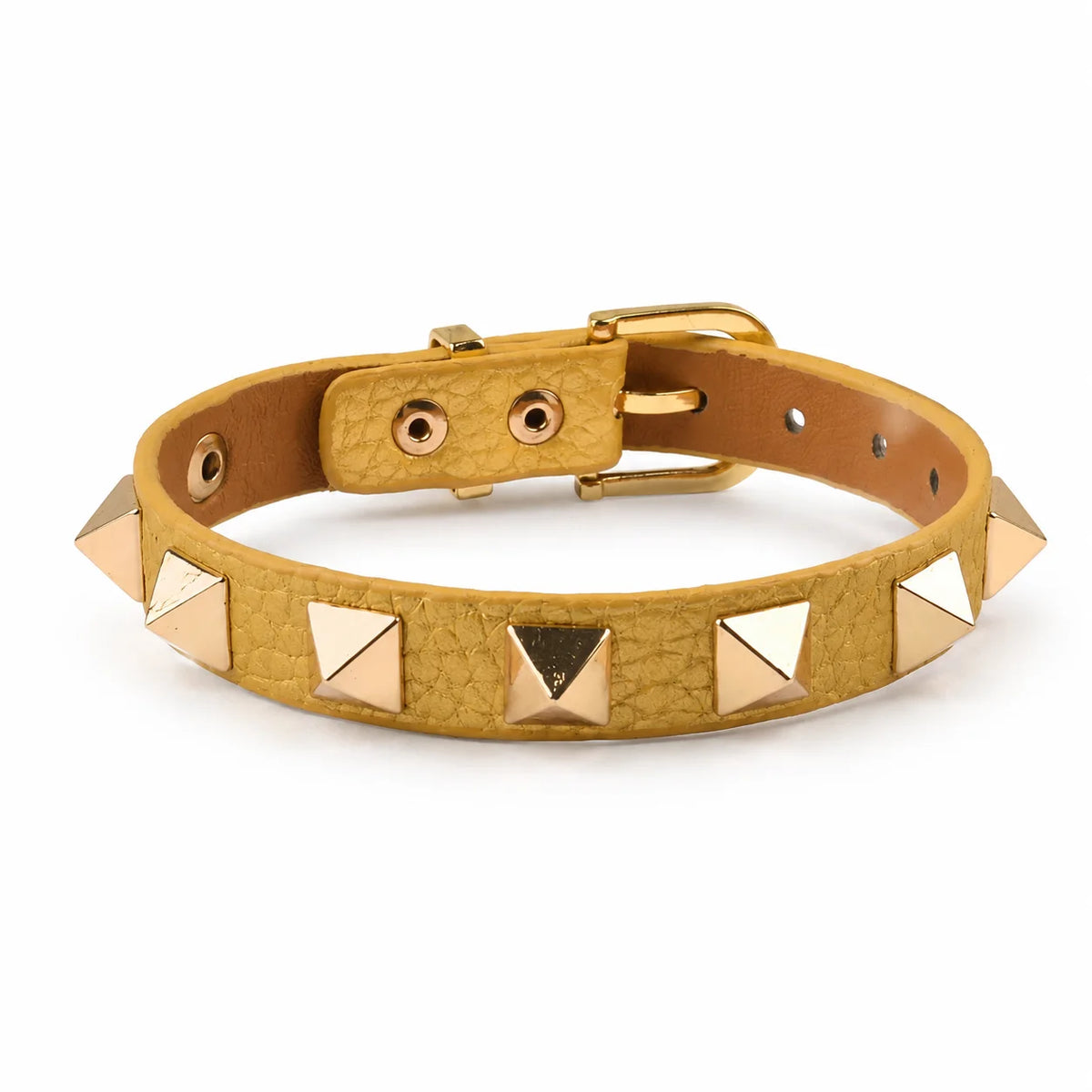 10 Color Punk Leather Bracelet for Women Men - Adjustable Bangle with Rivets & Studs