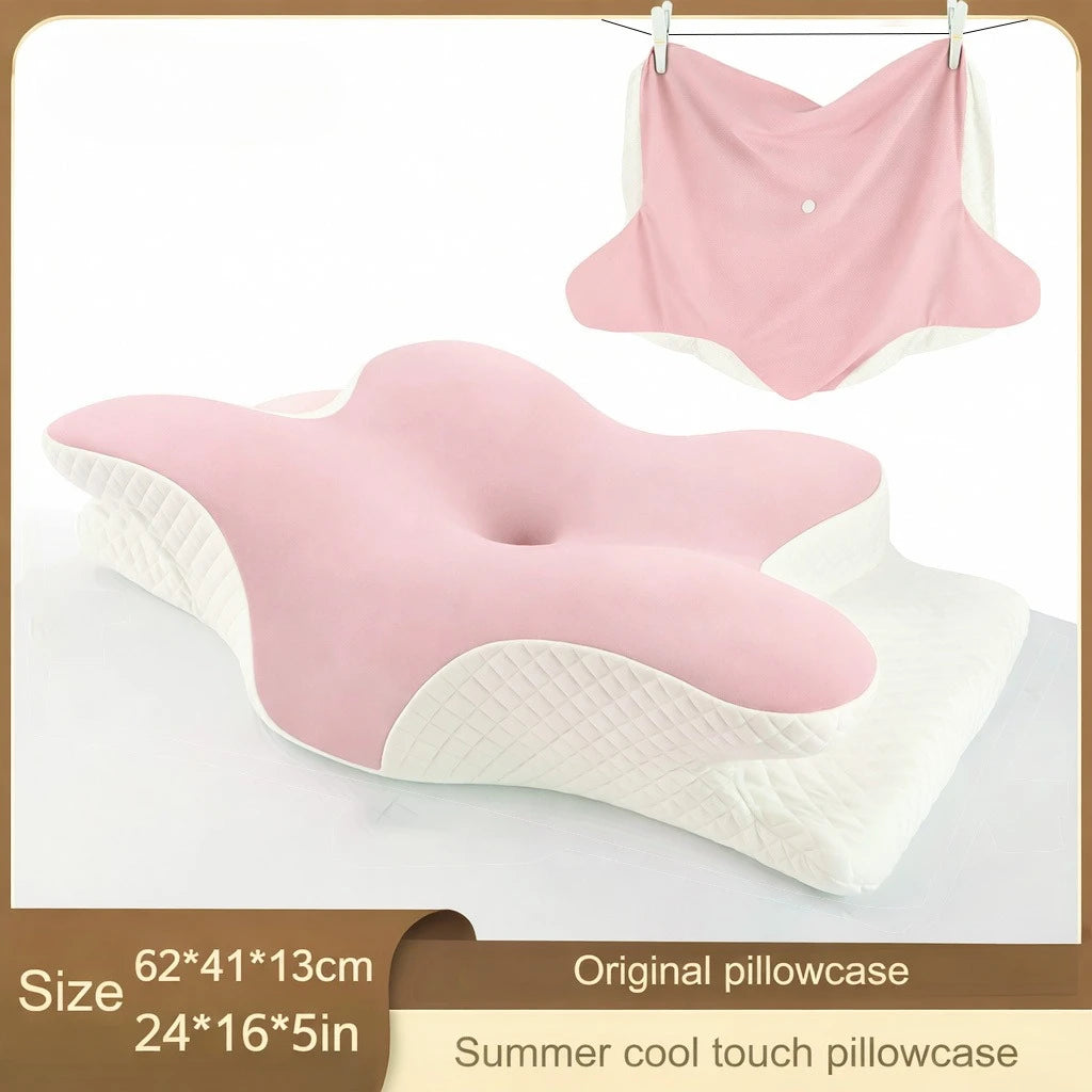 Memory Foam Pillowcase Cervical Pillow Cover Cooling Fabric Bed Bedding Protector