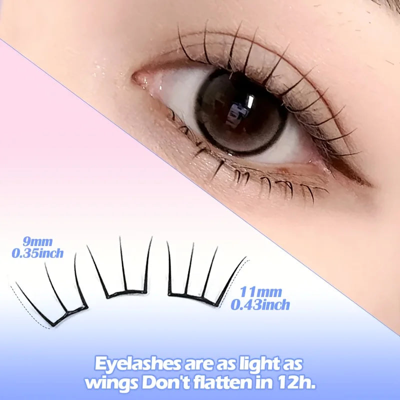Self-Adhesive U-Shape Wispy False Eyelashes for Natural Volume & Length