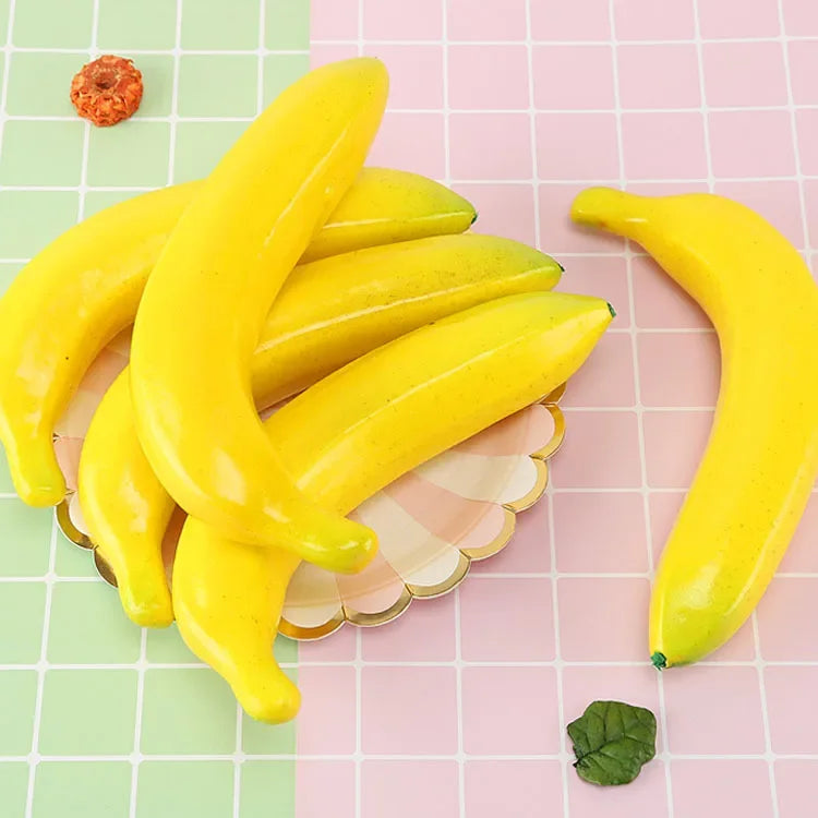 Artificial Banana Food Props Set - 10pcs 20cm Food Craft & Photography Decor