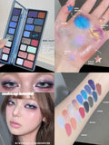Vibrant Matte Eyeshadow Palette with 16 Colors - Long Lasting Makeup Set