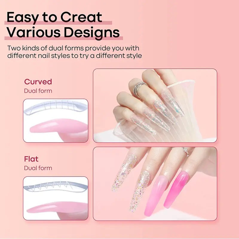 Poly Nail Extension Gel - Strong Builder Gel for Sculpting & Extensions 50ML - Long-Lasting, Natural-Looking Nails, UV LED Curable