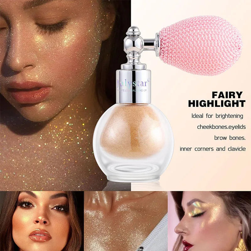 Glow & Shine Spray Highlighter Powder for Face & Body - Multiple Colors