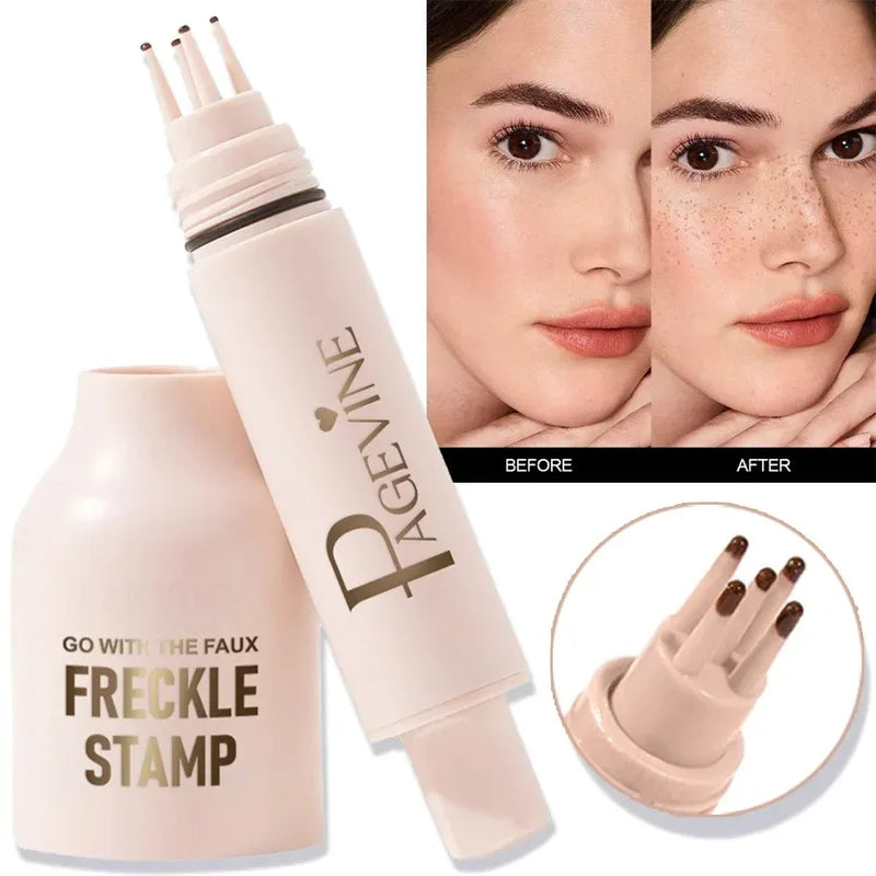 Freckle Stamp Pen Dual-Head Makeup Tool for Natural Fake Freckles & Concealer