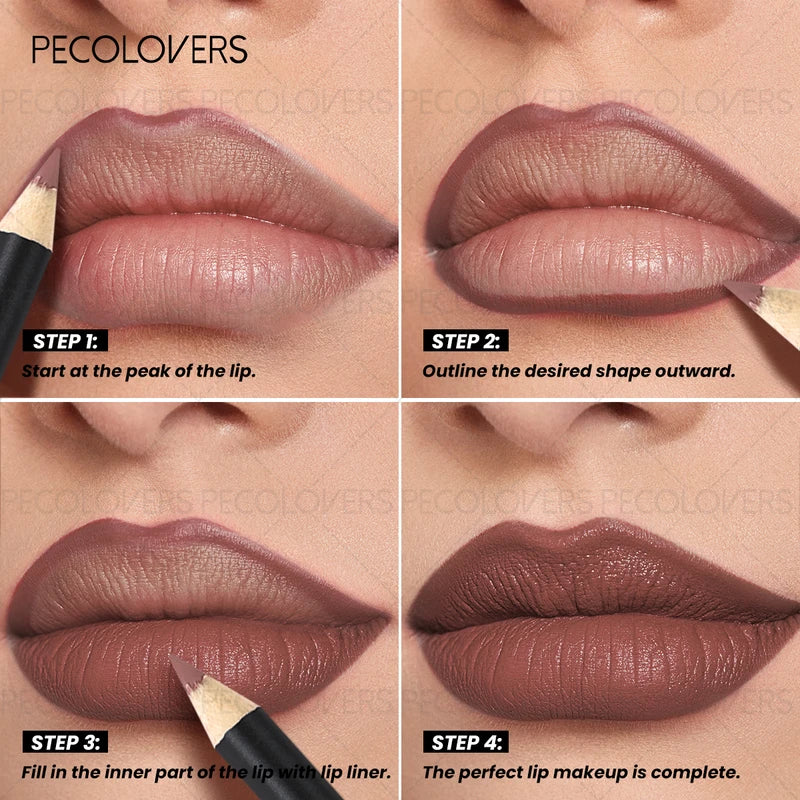 Lipliner Lipstick Set with Multiple Colors for Plump & Charming Lips - Not Dry