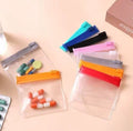Waterproof Zipper Medicine Pouch Set with 14 Color Designs Weekly Organizer for Supplement Storage