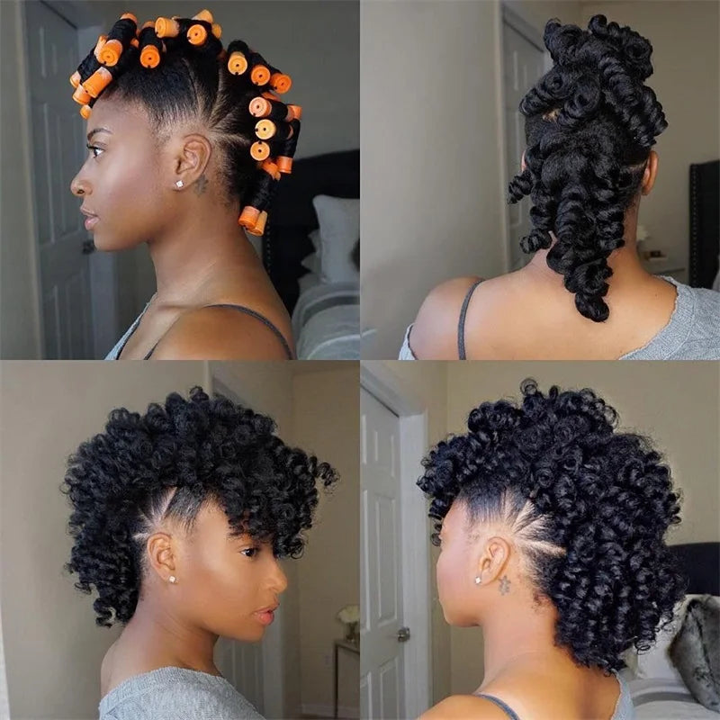 100pcs Perm Curling Rods Set for Natural Hair Styling - Multiple Sizes