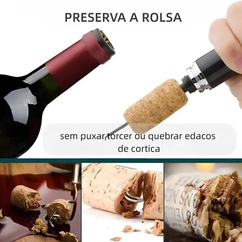 Electric Wine Bottle Opener Kit with Vacuum Pump & Tasting Accessories - Home Barware