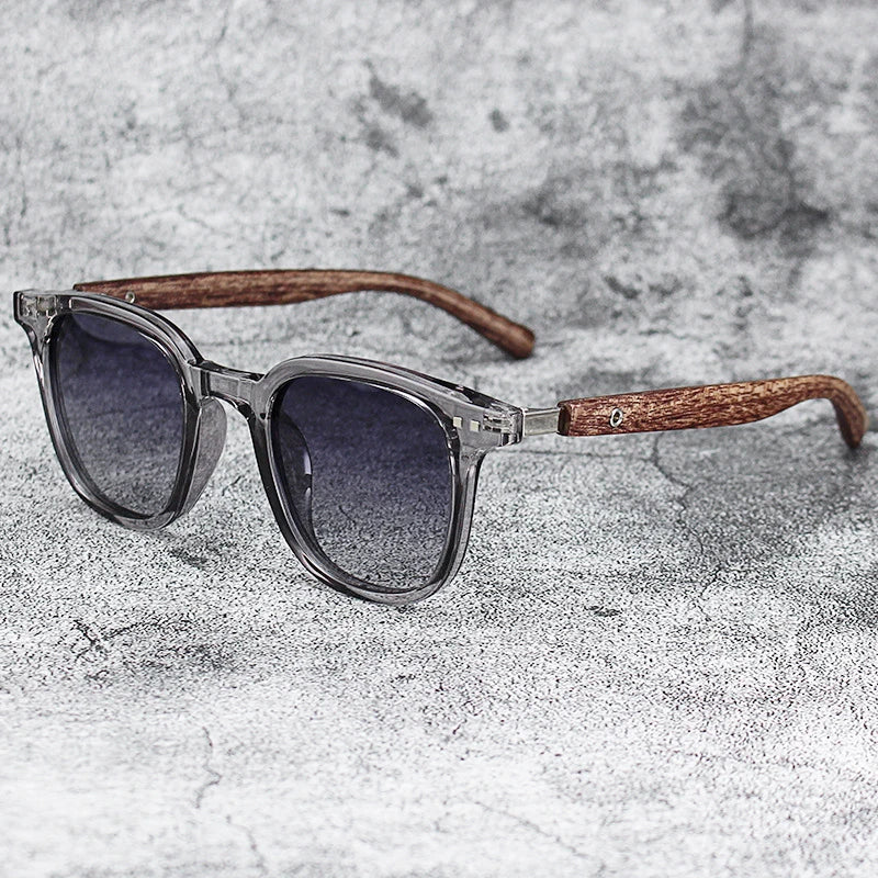 Men's Vintage Square Sunglasses - Classic UV Protective Eyewear for Driving & Casual Wear